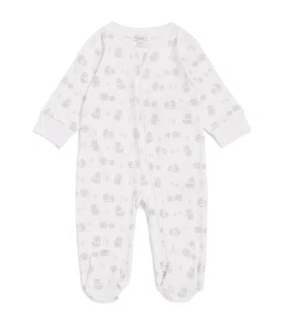 Kissy Kissy Kids'  Pima Cotton Hedgehog Print All-in-one In White