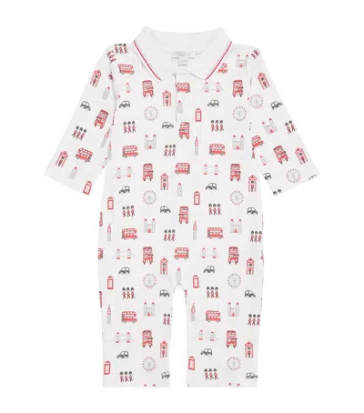 Kissy Kissy Kids' Pima Cotton Lively London All-in-one In White