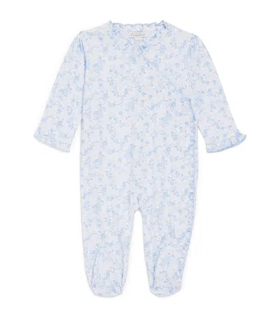 Kissy Kissy Kids' Pima Cotton Old English Roses All-in-one In Blue
