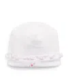 Kissy Kissy Pima Cotton Rose Hat In White