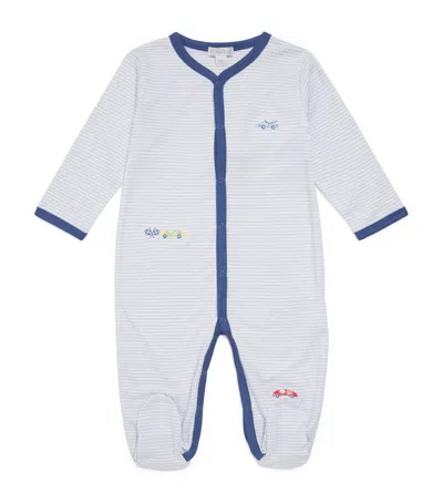 Kissy Kissy Kids'  Pima Cotton Sizzling Speedway All-in-one In Blue