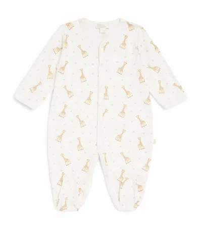 Kissy Kissy Kids' Pima Cotton Sophie La Girafe All-in-one In Ivory