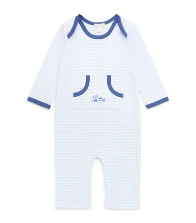 Kissy Kissy Kids'  Pima Cotton Stripe All-in-one In Blue