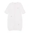 Kissy Kissy Pima Cotton Teddy Convertible Gown In White