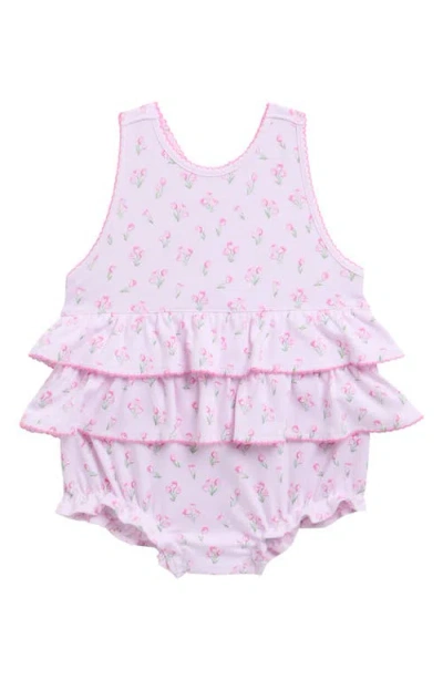 Kissy Kissy Babies'  Print Pima Cotton Bubble Romper In Pink