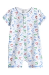 Kissy Kissy Print Pima Cotton Romper In Multi