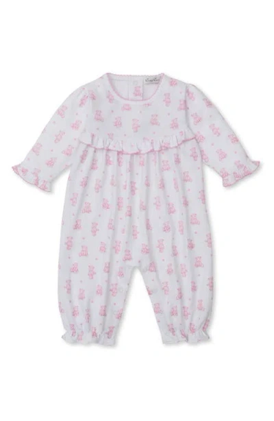 Kissy Kissy Babies'  Print Pima Cotton Romper In Pink