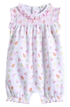 Kissy Kissy Print Pima Cotton Sleeveless Romper In Multi