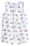 Kissy Kissy Print Sleeveless Romper In Multi
