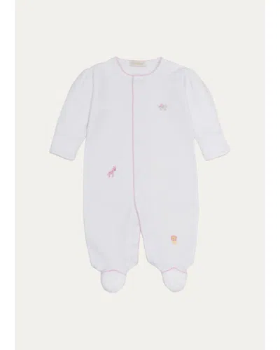 Kissy Kissy Babies' Printed Cotton Footie In White