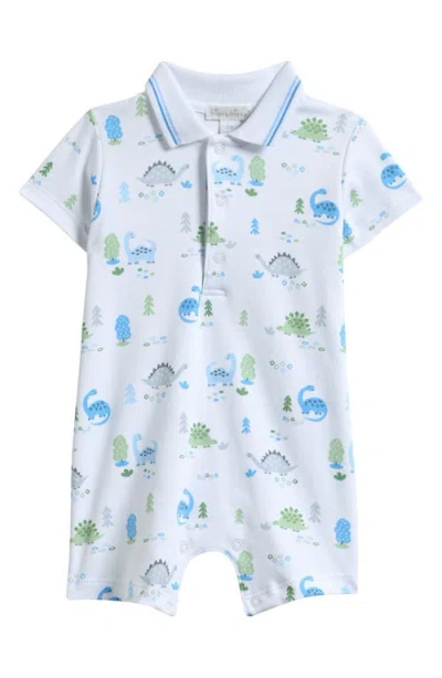 Kissy Kissy Babies'  Short Polo Romper In Blue
