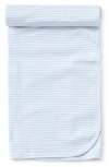 Kissy Kissy Simple Stripes Baby Receiving Blanket In Light Blue