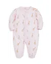 Kissy Kissy Sophie La Girafe Print Footie - Baby In Pink