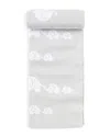 Kissy Kissy Unisex Elephant Print Blanket - Baby In Light Blue