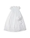 Kissy Kissy Unisex Silene Short Sleeved Gown & Bonnet Set - Baby In White