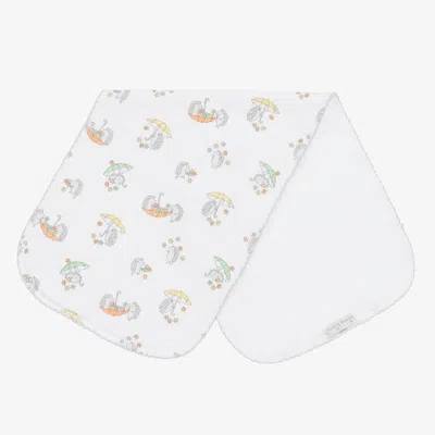 Kissy Kissy Babies' White Hedgehogs Fall Showers Burp Cloth (48cm)