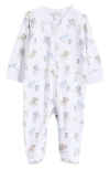 Kissy Kissy Wild West Print Pima Cotton Footie In Print Multi