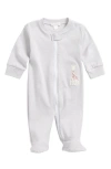 Kissy Kissy X Sophie La Girafe Stripe Footie In Gray