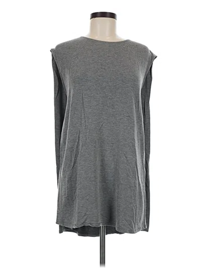 Pre-owned Kit And Ace Long Sleeve Top Gray Crew Neck Tops