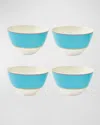 Kit Kemp For Spode Calypso Bowls, Set Of 4 In Turquoise
