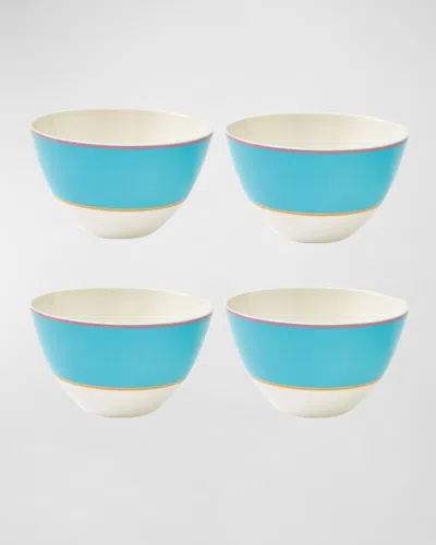 Kit Kemp For Spode Calypso Bowls, Set Of 4 In Blue