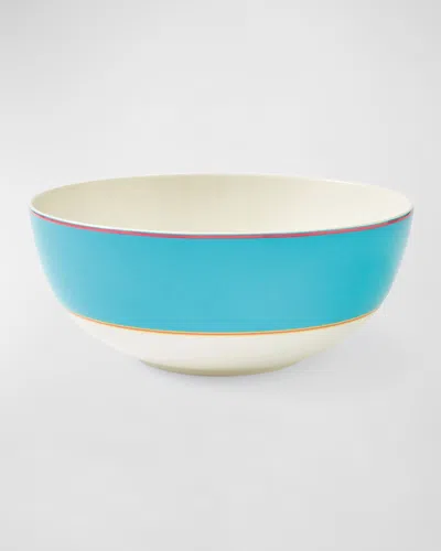 Kit Kemp For Spode Calypso Serving Bowl, 10" In Turquoise