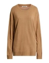 Kitana Woman Sweater Camel Size Xl Acrylic, Viscose, Cotton, Wool In Brown