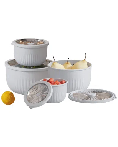 Kitchen Theory 4pc Nesting Bowl Set In White