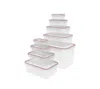 Kitchen Theory 9-piece Rectangular Nested Container Set In Transparent