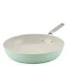 Kitchenaid Hard Anodized Ceramic Nonstick 12.25" Frying Pan In Pistachio