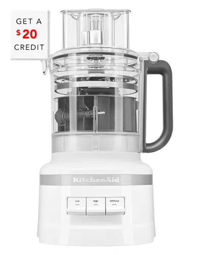 Kitchenaid 13 Cup White Food Processor With Work Bowl With $20 Credit