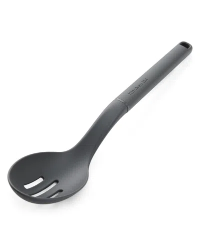 Kitchenaid 13.39" Slotted Oversized Bowl Spoon In Gray