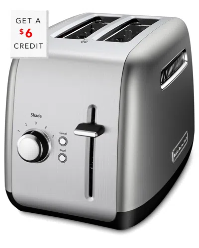 Kitchenaid 2-slice Toaster With Illuminated Button With $6 Credit In Grey