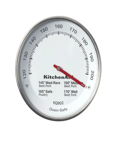 Kitchenaid 3" Dial Leave-in Oven And Grill Safe Meat Thermometer In White