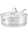 Kitchenaid 3-ply Base Stainless Steel Induction Sauté Pan With Helper Handle And Lid In Metallic