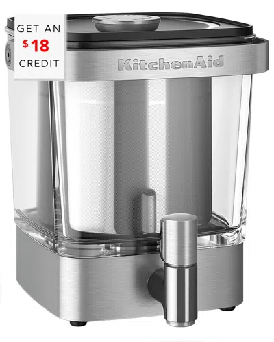 Kitchenaid 38oz Cold Brew Coffee Maker With $18 Credit In Silver