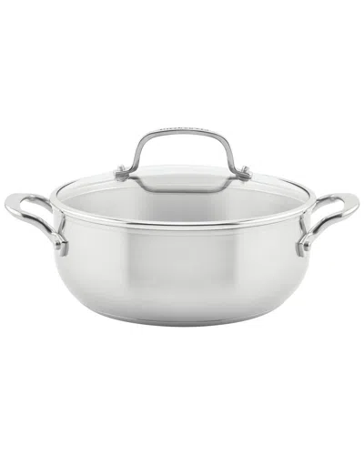 Kitchenaid 3-ply Base Stainless Steel Induction Casserole With Lid In Metallic