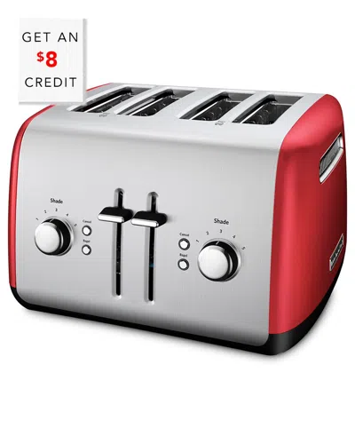 Kitchenaid 4-slice Toaster With Illuminated Buttons With $8 Credit In Red