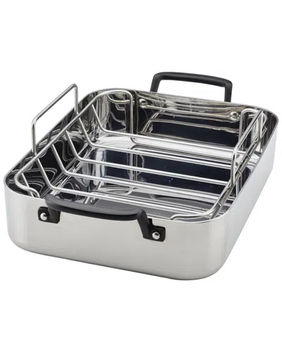 KITCHENAID KITCHENAID 5-PLY 15X11.5 STAINLESS STEEL ROASTER WITH REMOVABLE RACK