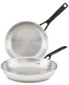 Kitchenaid 2-pc. Stainless Steel Frypan Set In Silver