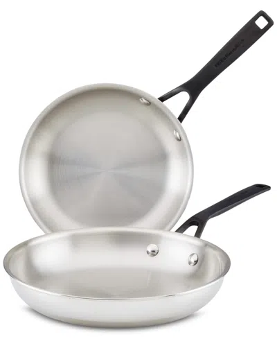 Kitchenaid 2-pc. Stainless Steel Frypan Set In Silver