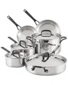 Kitchenaid Polished Stainless Steel 10-pc. Cookware Set In Silver