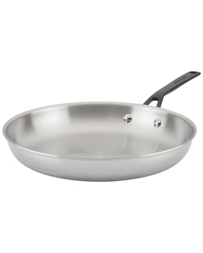 Kitchenaid 5-ply Clad Stainless Steel Induction Frying Pan In Silver