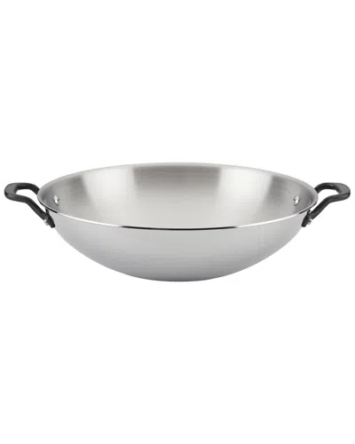 Kitchenaid 5-ply Clad Stainless Steel Induction Wok In Gray