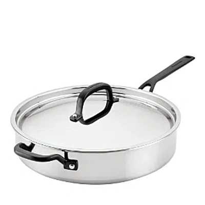 Kitchenaid 5 Ply Stainless Steel 5 Qt. Saute Pan And Lid In Silver