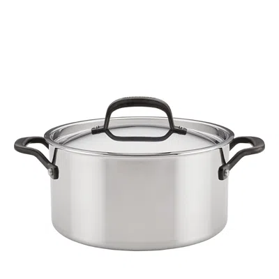 Kitchenaid 5 Ply Stainless Steel 6 Qt Stockpot In Metallic