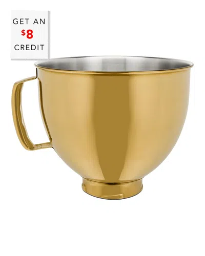Kitchenaid 5 Qt. Colorfast Finish Gold Stainless Steel Bowl With $8 Credit