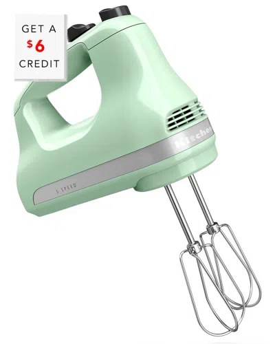 Kitchenaid 5 Speed Pistachio Ultra Power Hand Mixer With $6 Credit In Green