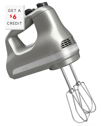 Kitchenaid 5 Speed Silver Ultra Power Hand Mixer With $6 Credit