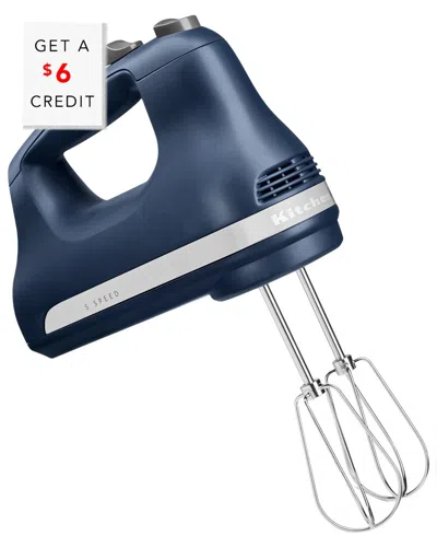 Kitchenaid 5 Speed Ultra Power Hand Mixer With $6 Credit In Blue